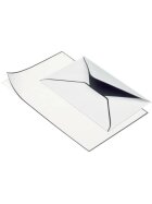 Rössler Papier Briefmappe Trauerpost - A5/C6 weiß matt, je 5 Stück