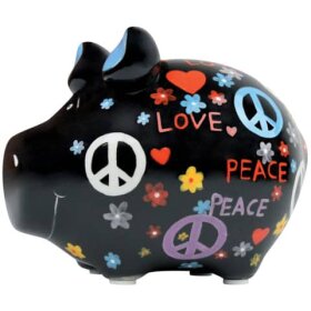 KCG Spardose Schwein "Love and Peace" -...
