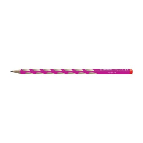 STABILO® Schmaler Dreikant-Bleistift für Rechtshänder - EASYgraph S in pink - Härtegrad HB - Einzelstift