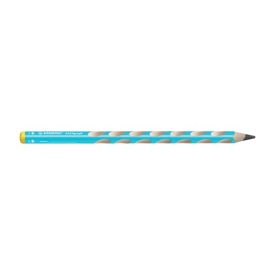 STABILO® Ergonomischer Dreikant-Bleistift für Linkshänder - EASYgraph in blau - Einzelstift - Härtegrad 2B