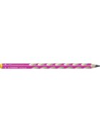 STABILO® Ergonomischer Dreikant-Bleistift für Linkshänder - EASYgraph in pink - Einzelstift - Härtegrad 2B