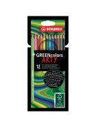 STABILO® Umweltfreundlicher Buntstift - GREENcolors - ARTY - 12er Pack - mit 12 verschiedenen Farben