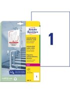Avery Zweckform® L8001-10 Antimikrobielle Etiketten - 210 x 297 mm, permanent, weiß, 10 Stück