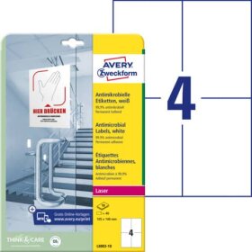 Avery Zweckform® L8003-10 Antimikrobielle Etiketten -...