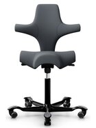 HAG Capisco 8106 Bürostuhl mit Sattelsitz - Select Grey SC60003 Aluminium schwarz Gestellfarbe Weiche Rollen für harte Böden