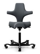 HAG Capisco 8106 Bürostuhl mit Sattelsitz - Select Grey SC60003 Gestellfarbe Aluminium schwarz Harte Rollen für weiche Böden