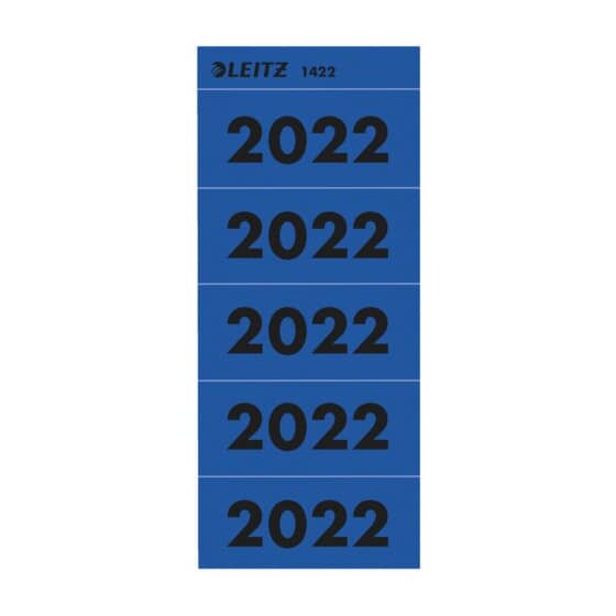 Leitz 1422 Inhaltsschild 2022 - selbstklebend, 100 Stück, blau