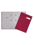 Pagna® Unterschriftsbuch - 5 Fächer, Karton mit Stoffeinband, rot