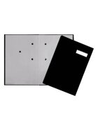 Pagna® Unterschriftsbuch - 5 Fächer, Karton mit Stoffeinband, schwarz