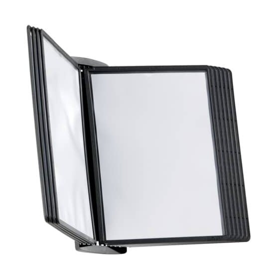 Durable Sichttafelset SHERPA® style wall 10, mit 10 Sichttafeln A4, schwarz