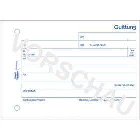Avery Zweckform® 1255 Quittung inkl. MwSt. Recycling...
