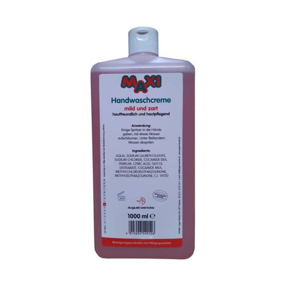 MAXI Handwaschcreme - 1000 ml (Euroflasche)