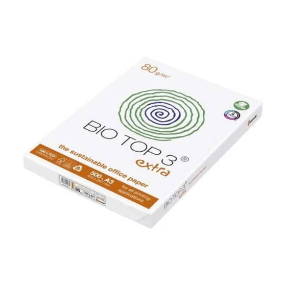 BIO TOP BIO TOP 3® extra - A3, 80 g/qm, naturweiß, holzfrei, 500 Blatt