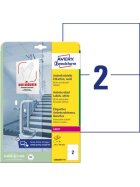 Avery Zweckform® L8002REV-10 Antimikrobielle Etiketten - 210 x 148 mm, ablösbar, weiß, 20 Stück