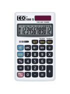 LEO® Taschenrechner 088S - Solar-/Batteriebetrieb, 12stellig, LC-Display, silber