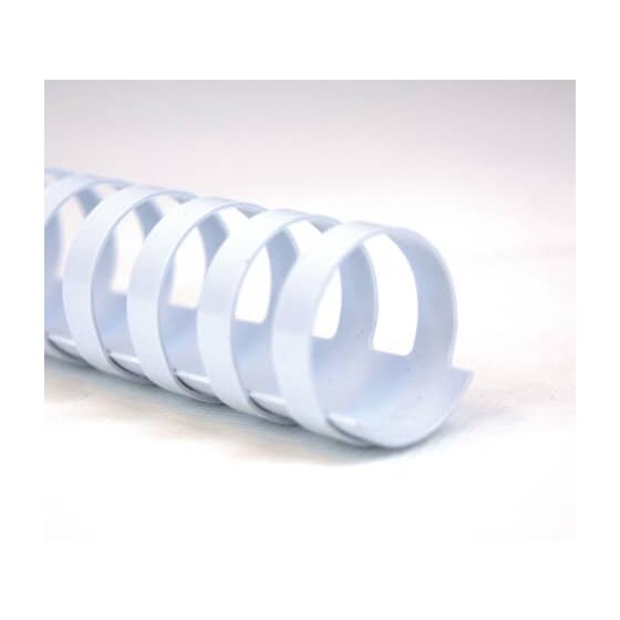 GBC Spiralbinderücken Plastik - A4, 19 mm/165 Blatt, weiß, 100 Stück