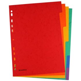 DONAU Register - blanko, Karton, A4, 6 Blatt, 6-farbig