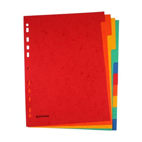 DONAU Register - blanko, Karton, A4, 10 Blatt, 5-farbig