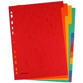 DONAU Register - blanko, Karton, A4, 12 Blatt, 6-farbig