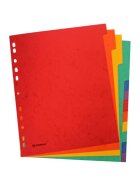 DONAU Register - blanko, Karton, A4 ÜB, 12 Blatt, 6-farbig
