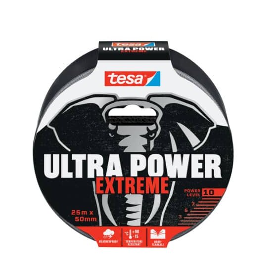 TESA Reparaturband Ultra Power Extreme - 25 m x 50 mm, schwarz