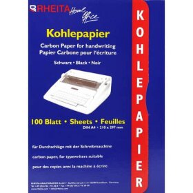RHEITA Kohlepapier - A4, 100 Blatt, schwarz