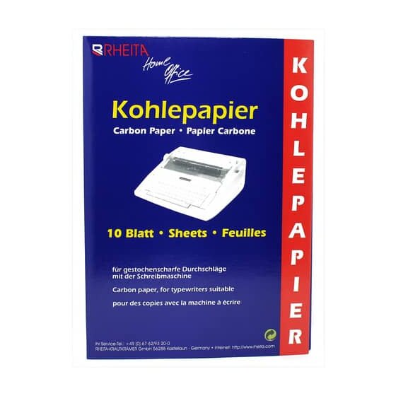 RHEITA Kohlepapier - A4, 10 Blatt, schwarz