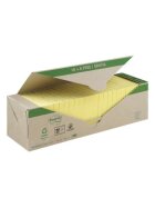 Post-it® Haftnotizblock Recycling Notes - 76 x 76 mm, gelb, 24x 100 Blatt