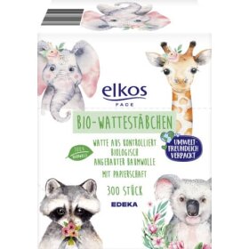 ELKOS Bio-Wattestäbchen - 300 Stück