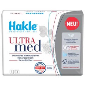 HAKLE Toilettenpapier Ultra Med - 4-lagig, weiß, 6...
