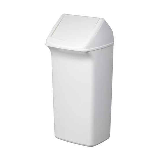 DURABLE Abfallbehälter DURABIN 40L + Schwingklappe - weiß