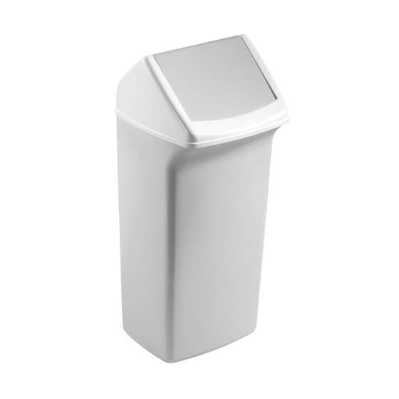 DURABLE Abfallbehälter DURABIN 40L + Schwingklappe - weiß/grau