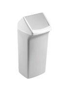 Durable Abfallbehälter DURABIN 40L + Schwingklappe - weiß/grau