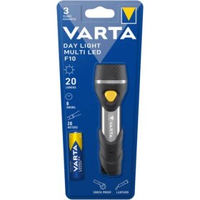 VARTA Taschenlampe LED Day Light Multi F10 schwarz/silber