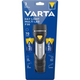 VARTA Taschenlampe LED Day Light Multi F30 schwarz/silber