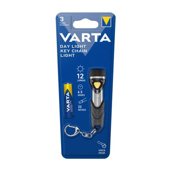 Varta Taschenlampe LED Day Light Key Chain schwarz/silber