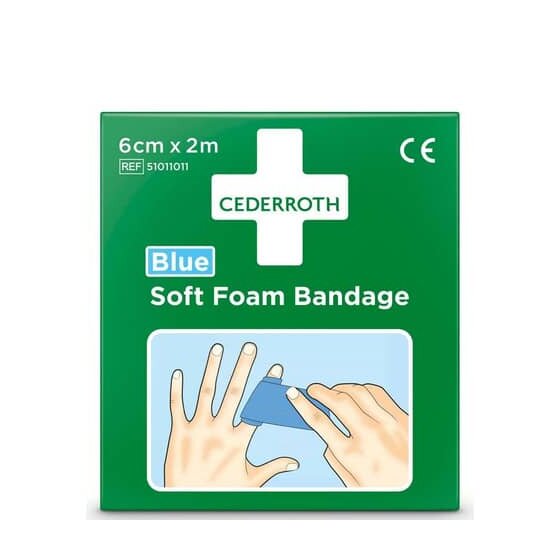 Cederroth Pflaster Soft Foam Bandage - 2 m, blau, selbsthaftend