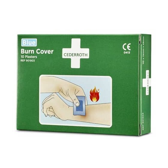 Cederroth Verbrennungspflaster BurnCover - 10 sterile Pflaster (74 x 45 mm)