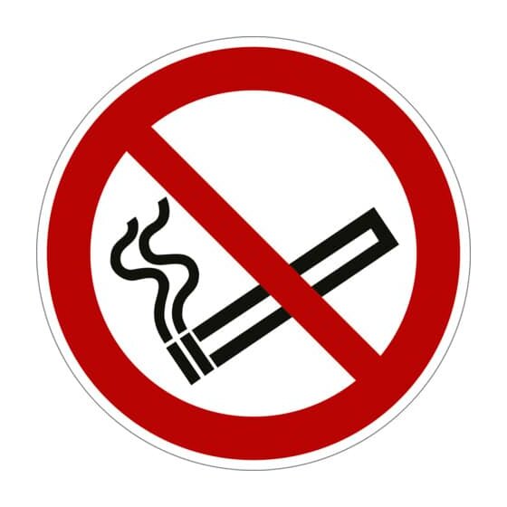 moedel® Rauchen verboten ISO 7010, Folie selbstklebend, Ø 10 cm