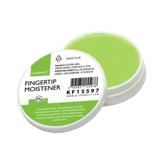 Q-Connect® Fingeranfeuchter Fingertip - 20 ml, weiß