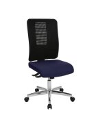 Topstar® Bürodrehstuhl Open XT ohne Armlehne - blau, Sicherheitsdoppelrollen für alle Böden