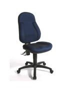 Topstar® Bürodrehstuhl Wellpoint 10 ohne Armlehnen - blau, ohne Armlehnen, Sicherheitsdoppelrollen für alle Böden