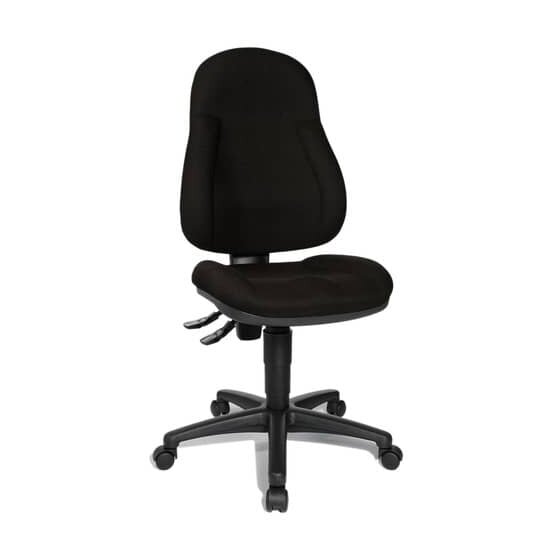 Topstar® Bürodrehstuhl Wellpoint 10 ohne Armlehnen - schwarz, Sicherheitsdoppelrollen für alle Böden