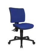 Topstar® Bürodrehstuhl U50 ohne Armlehnen - blau, Sicherheitsdoppelrollen für alle Böden