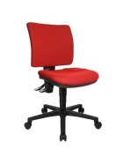 Topstar® Bürodrehstuhl U50 ohne Armlehnen - rot, Sicherheitsdoppelrollen für alle Böden