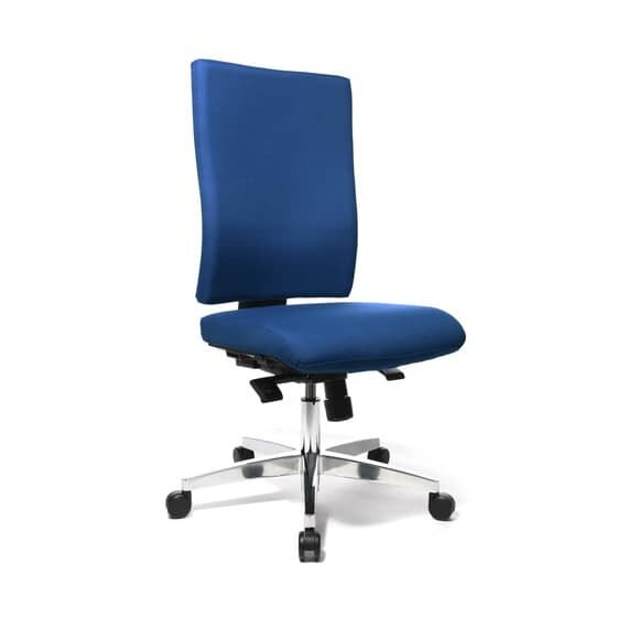Topstar® Bürodrehstuhl Light Star 20 ohne Armlehnen - blau, Sicherheitsdoppelrollen für alle Böden