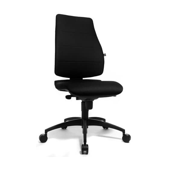 Topstar® Bürodrehstuhl Syncro Soft ohne Armlehnen - schwarz, Sicherheitsdoppelrollen für alle Böden