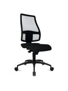 Topstar® Bürodrehstuhl Syncro Net ohne Armlehnen - schwarz, Sicherheitsdoppelrollen für alle Böden