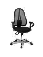Topstar® Bürodrehstuhl Open Point SY Deluxe - schwarz, mit Armlehnen, Sicherheitsdoppelrollen für alle Böden