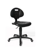 Topstar® Arbeitsstuhl TEC 20 - schwarz, Sicherheitsdoppelrollen für alle Böden